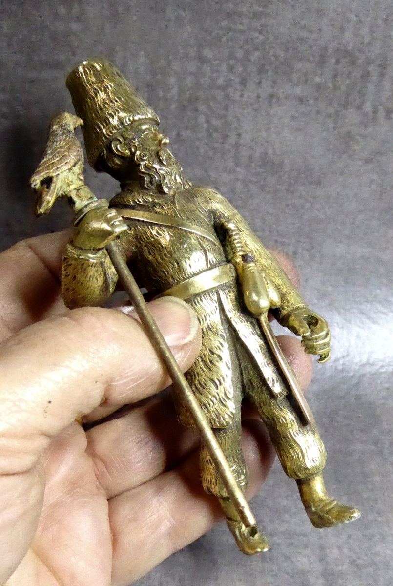 Le Robinson Des Pendules, Bronze Character, Late 18th Century-photo-3