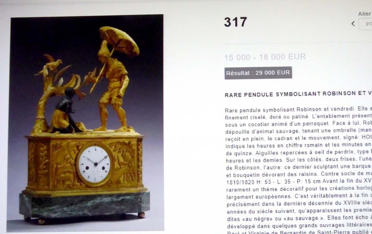 Le Robinson Des Pendules, Bronze Character, Late 18th Century-photo-2