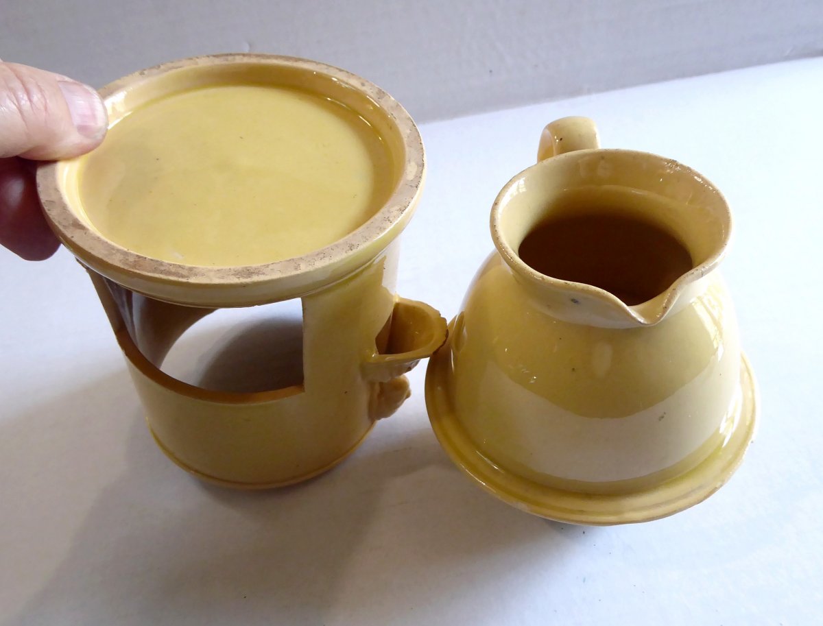 Apt, 18th Century, Fine Yellow Earthenware Night Creamer, Beautiful Condition-photo-1