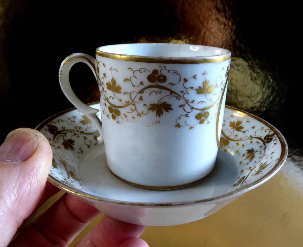 Paris Porcelain, Louis XVI Cup And Saucer Rébus For Love,  Signed-photo-2