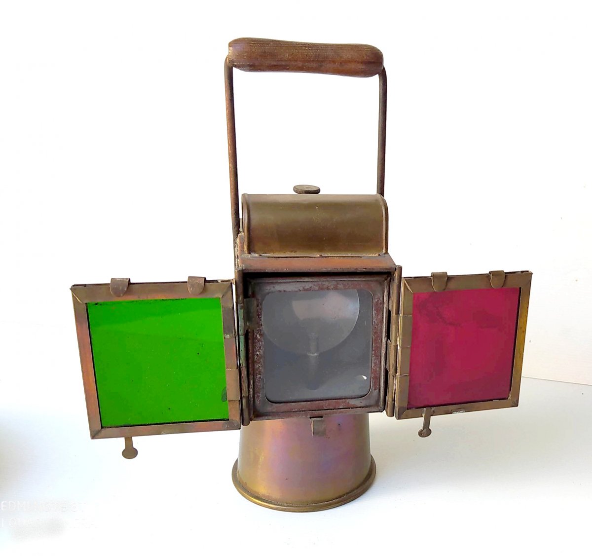 Acetylene Lantern  Chef De Gare, Circa 1900, Signed