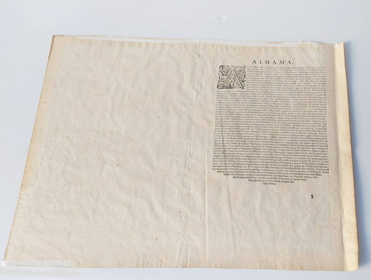 Les Sources Chaudes d'Alhama, Braun- 1564, Coloris d'époque !-photo-1