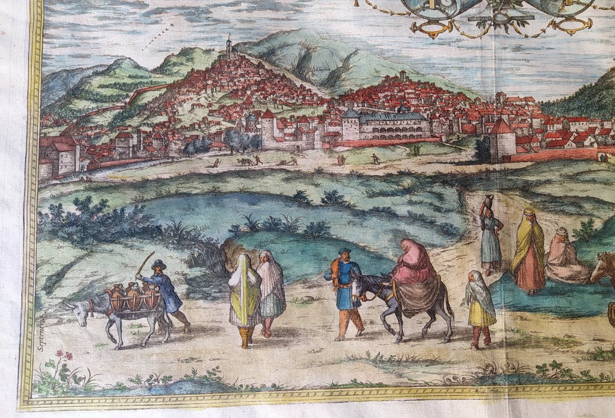 Panorama De Grenade, Braun- 1563, Coloris d'époque !-photo-3