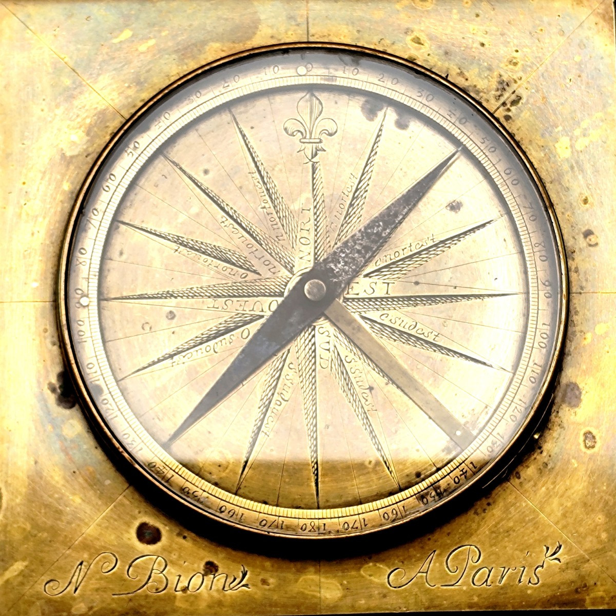 Large Compass ,  Rose Des Vents, Nicolas Bion, Louis XIV Period-photo-3