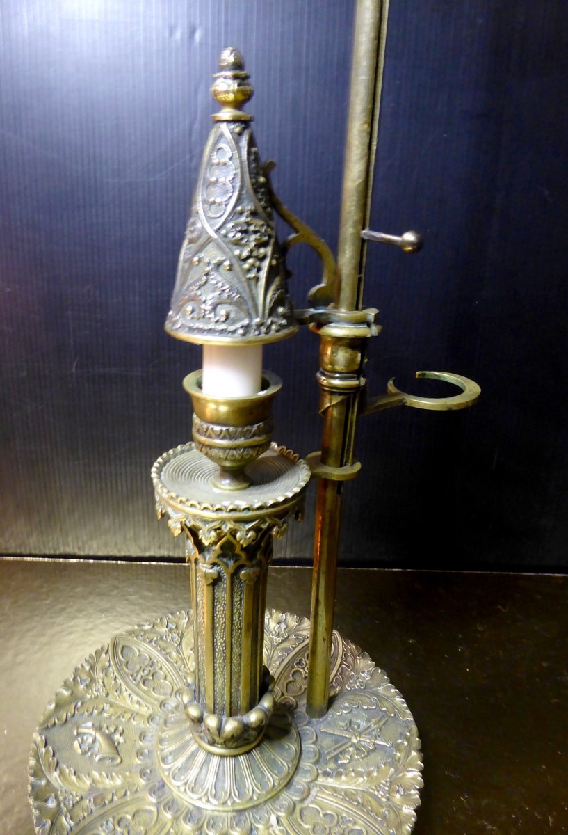 Programmed Extinction Candlestick, 1825/30, Troubadour Style-photo-2