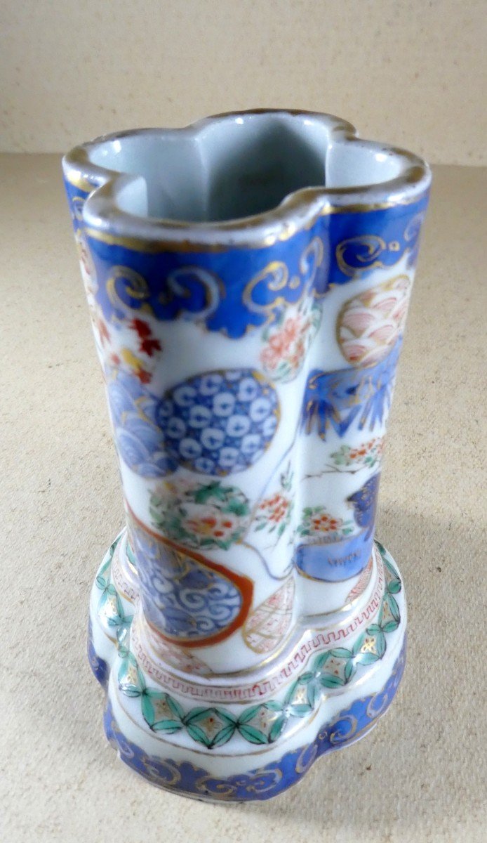 Japanese Brush Holder, Arita Porcelain 4 Colors, 19th Century-photo-4