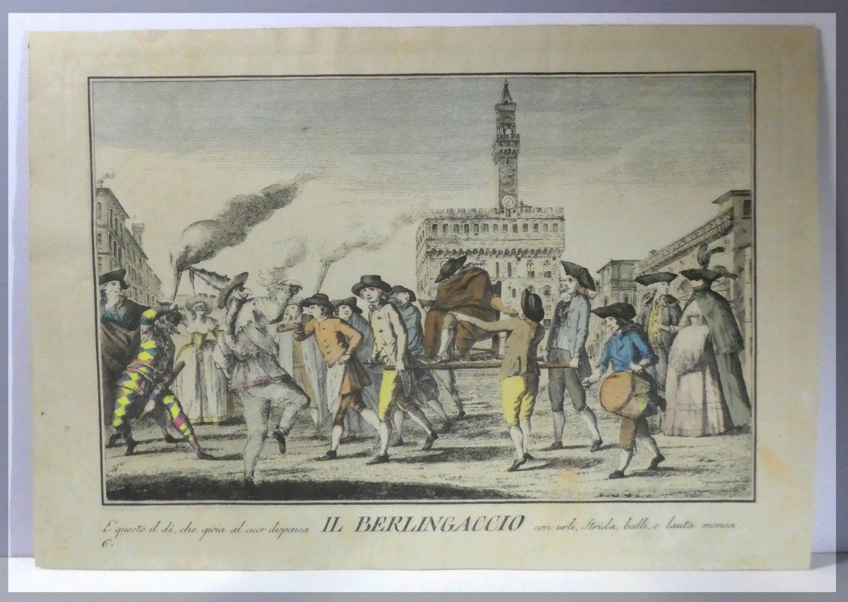 Il Berlingaccio, La Giostra, Stampe, L XVIIIe, 2 Gravures De Carnaval-photo-2