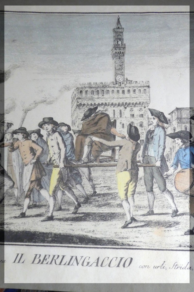 Il Berlingaccio, La Giostra, Stampe,  Late 18th, 2 Carnival Engravings-photo-2