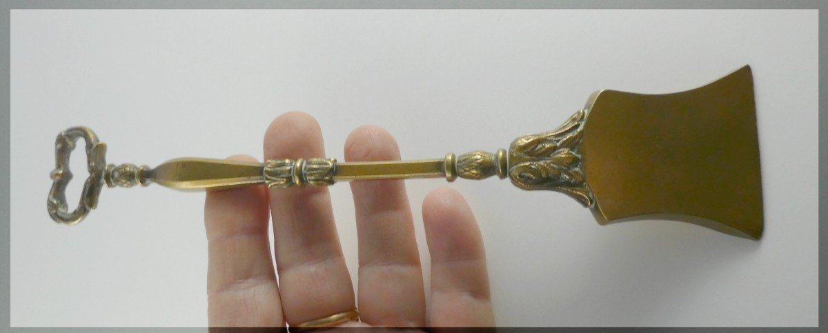 Luxurious Embers Spoon, Chiseled Bronze, Circa 1800-photo-4