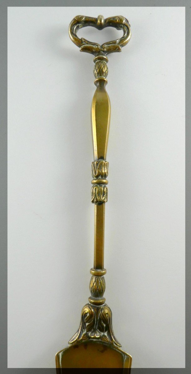 Luxurious Embers Spoon, Chiseled Bronze, Circa 1800-photo-1