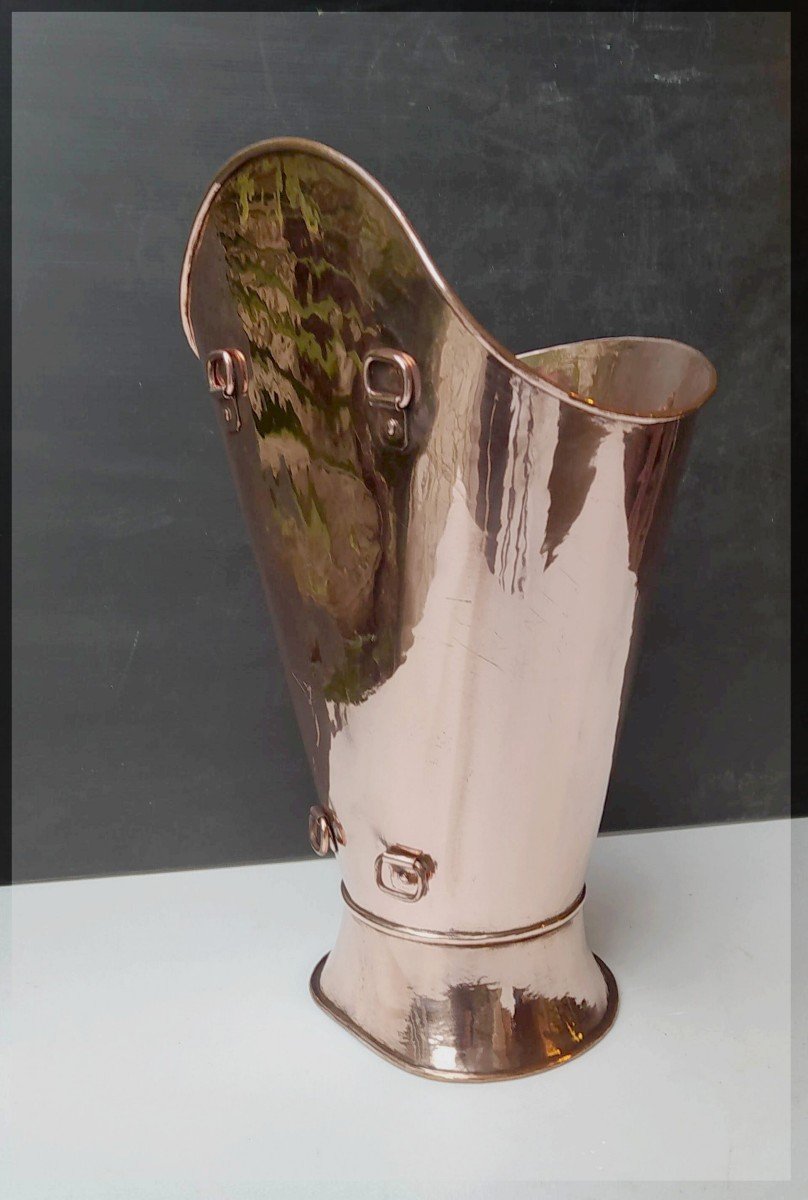 Primitive Winegrower Art: Small Copper Hood Of Small Harvester, 19th Century
