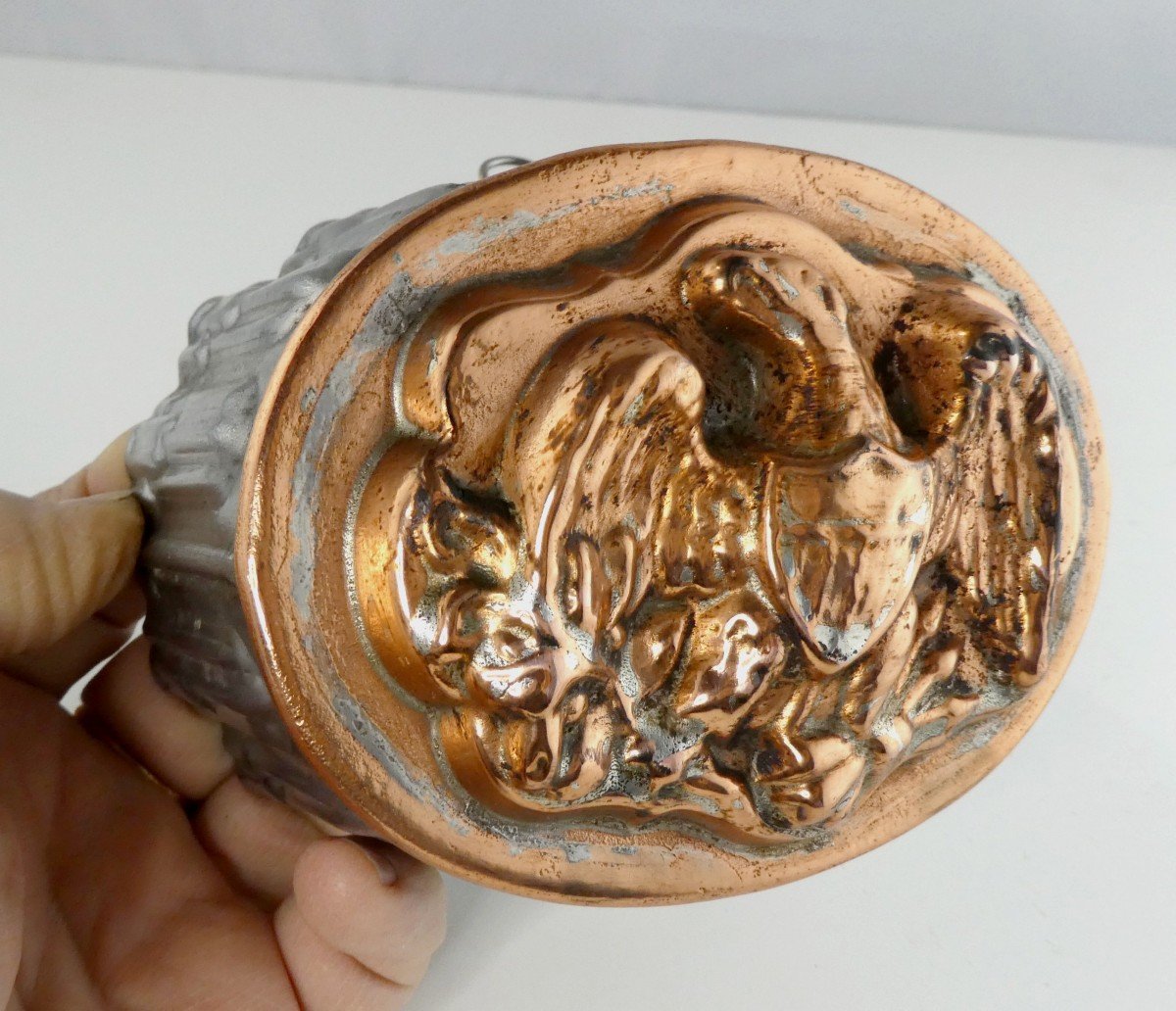 Heraldic Eagle Mold, Tinplate And Copper, Circa 1900-photo-3