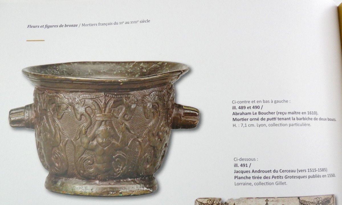Pretty Bronze Mortar From Rouen, Normandy, Louis XIII Period-photo-4