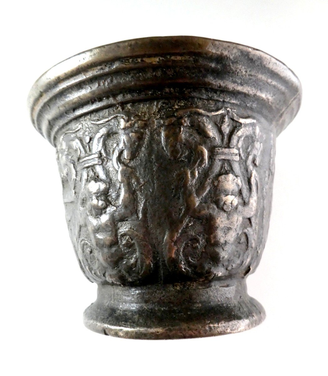 Pretty Bronze Mortar From Rouen, Normandy, Louis XIII Period