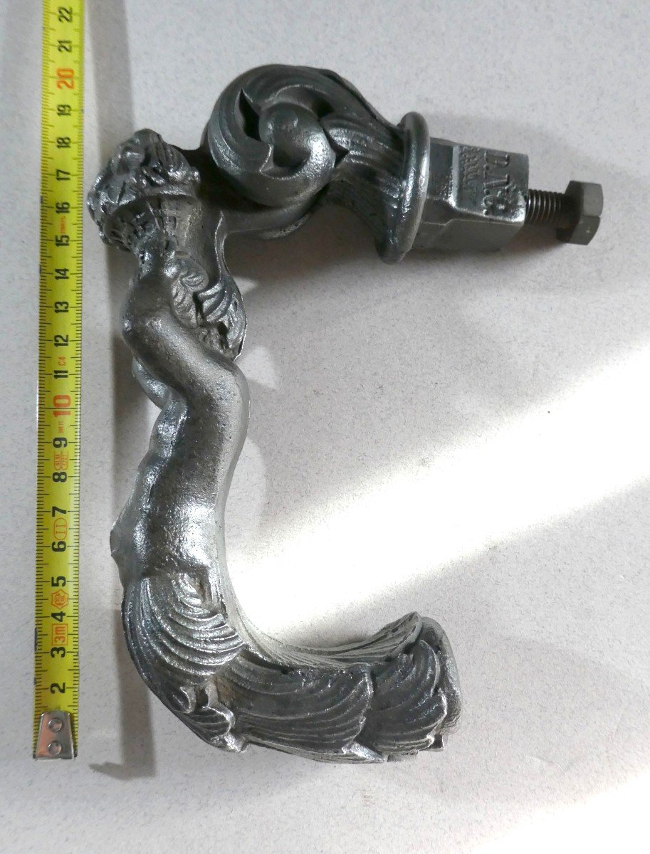 Door Knocker, Abundance, Cast Iron, 19th Century, Good Condition-photo-4