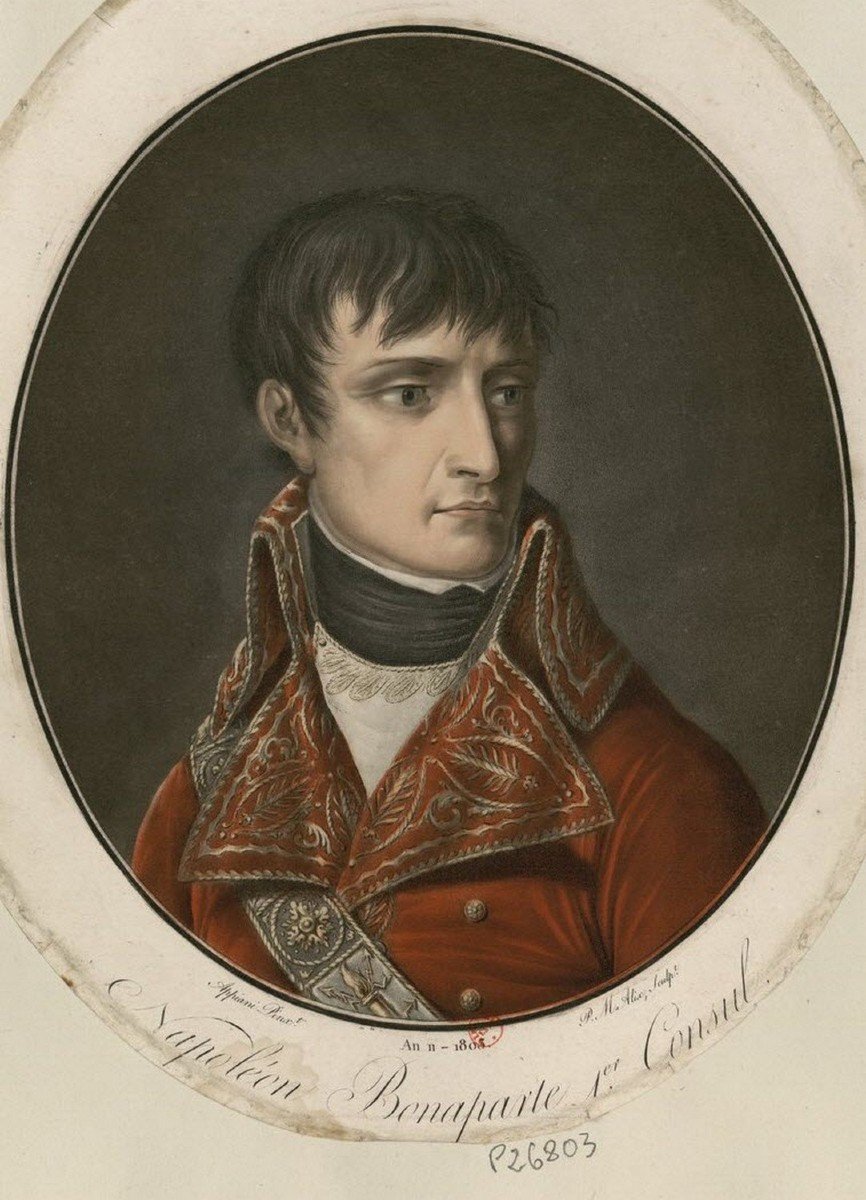 Bonaparte 1er Consul, Vers 1803, Beau Portrait, Huile Sur Bois Ovale  Début 19e Siècle-photo-3