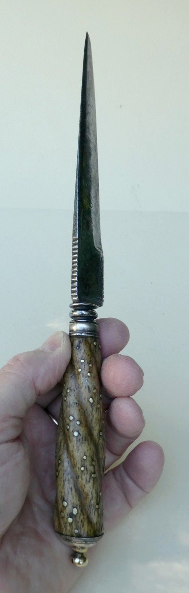 Dague De Forme Génoise, 18e Siècle, à Lame Gravée -photo-3