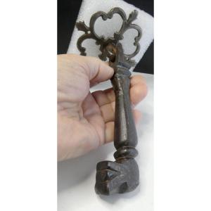 Forged Door Hammer, 17th Century, Dog Head Knocker, Auvergne