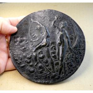 Aphrodite And Chronos: The Legend. Renaissance Bronze Plaque