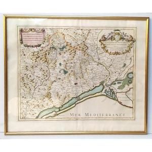 Belle Carte De L’archevêché De Montpellier, (rare), Jaillot 1703, Bel état