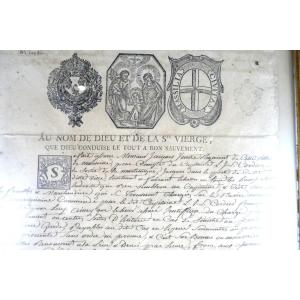Document Maritime : Contrat D’assurances Marseille-martinique, 1781