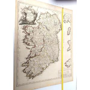 Grande Carte, 1745 : Le Royaume d'Irlande Par Et Chez Le Rouge (paris)