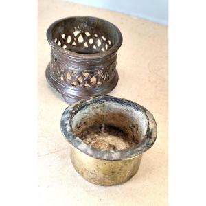 Bronze Salt Cellar, Renaissance Period, With Openwork Gallery; 16th-17th Century