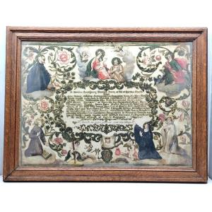 Large Illuminated Parchment: Solemn Religious Vows, Venice, 1769