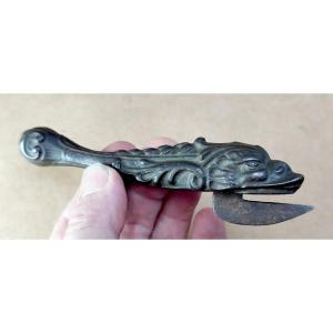 Collectible! The Rare Dolphin Can Opener, Cast Iron, Circa 1880, Usa