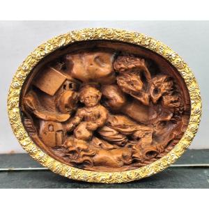 Pour qui aime le Buis : St Jerôme, Miniature sculptée, gothique tardif.