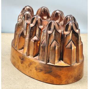 moule cuivre fer de lance, signé, vers 1900, très belle qualité. Benham  & Froud