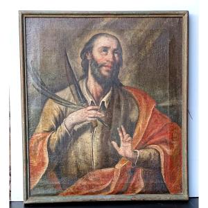 Saint Bartholomew, Apostle Of Armenia, 17th-18th Century Portrait, Discovery Condition