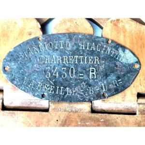 Plaque de Métier de Hyacinth, Charretier de Marseille, 19e siècle, 
