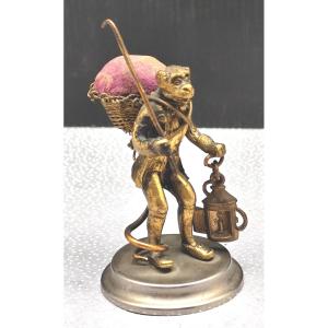 Dressed Monkey, Small Napoleon III-era Pin Cushion
