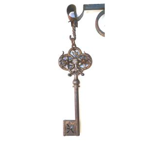 Clé-Enseigne de serrurier, 45cm, forgée, Nuremberg, 18-19e siècle.