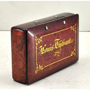Gift Box, Red And Gold Lacquer, Namur, Keyzer & Co., 19th Century