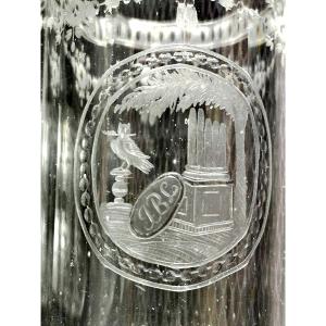 l’écrivain du souvenir : Paire de verres gravés ésotériques, fin XVIIIe