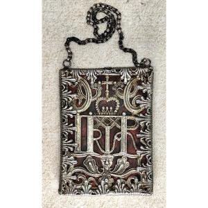 Metal And Horn Scapular, Breverl, Germany, Late 18th Century, Catholic
