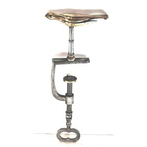 18th-century Bench Tool: Jeweller’s Or Watchmaker’s “third Hand”, Gunsmith-quality Iron And Bra