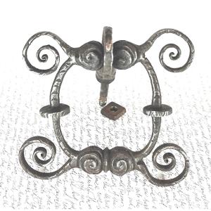 Finely Forged Iron Door Handle, Austria? 18th–19th Century