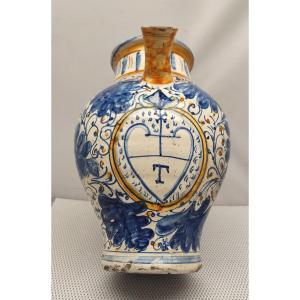 Chevrette d’hospice, aux belles couleurs, faïence Sicilienne, XVIII-XIXe siècle, Caltagirone;