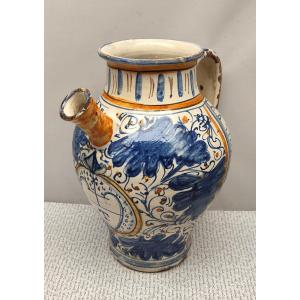 Colorful Apothecary Jar, Sicilian Earthenware, 18th–19th Century, Caltagirone;