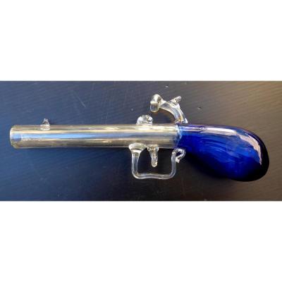Blown Glass Bottle: Pistol Glass Ware Masterpiece