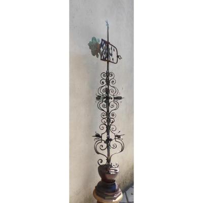 High Spur Of Feying With Weathervane, Wrought Iron, Copper,18thc