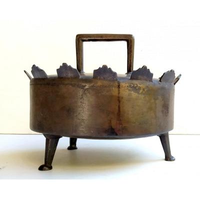 Bronze Rare Stewpot, Switzerland Or Jura, 18th C., Good Condition