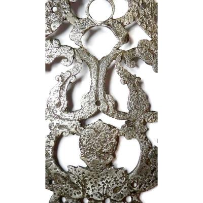 Engraved, Chiseled Ironwork, Louis XIV Period: Door Knocker Plate