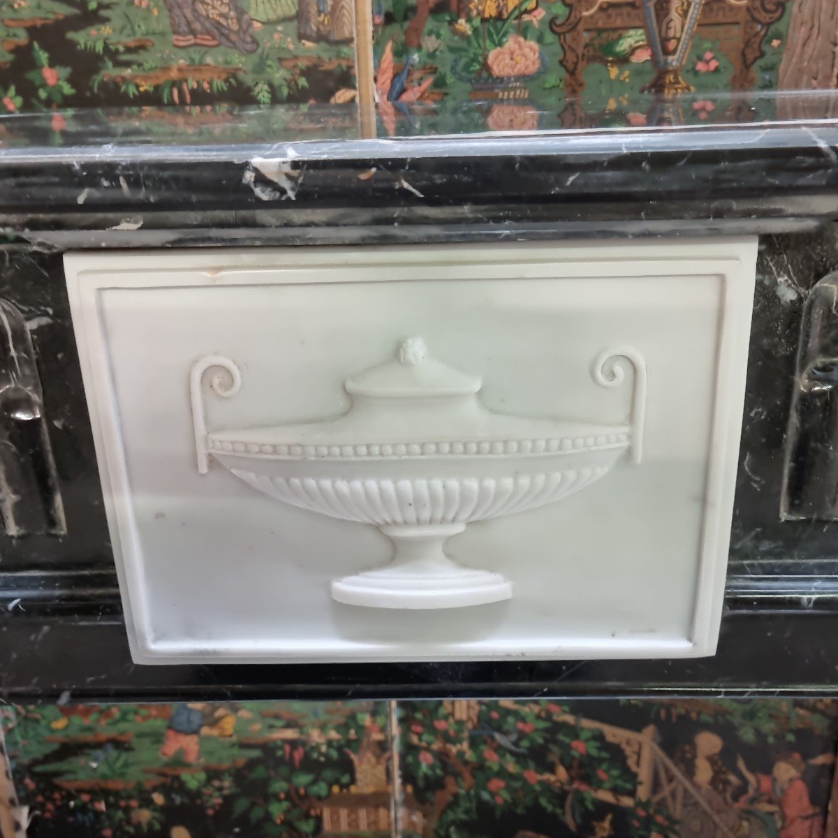 Louis Style Marble Fireplace In Two Colors-photo-3