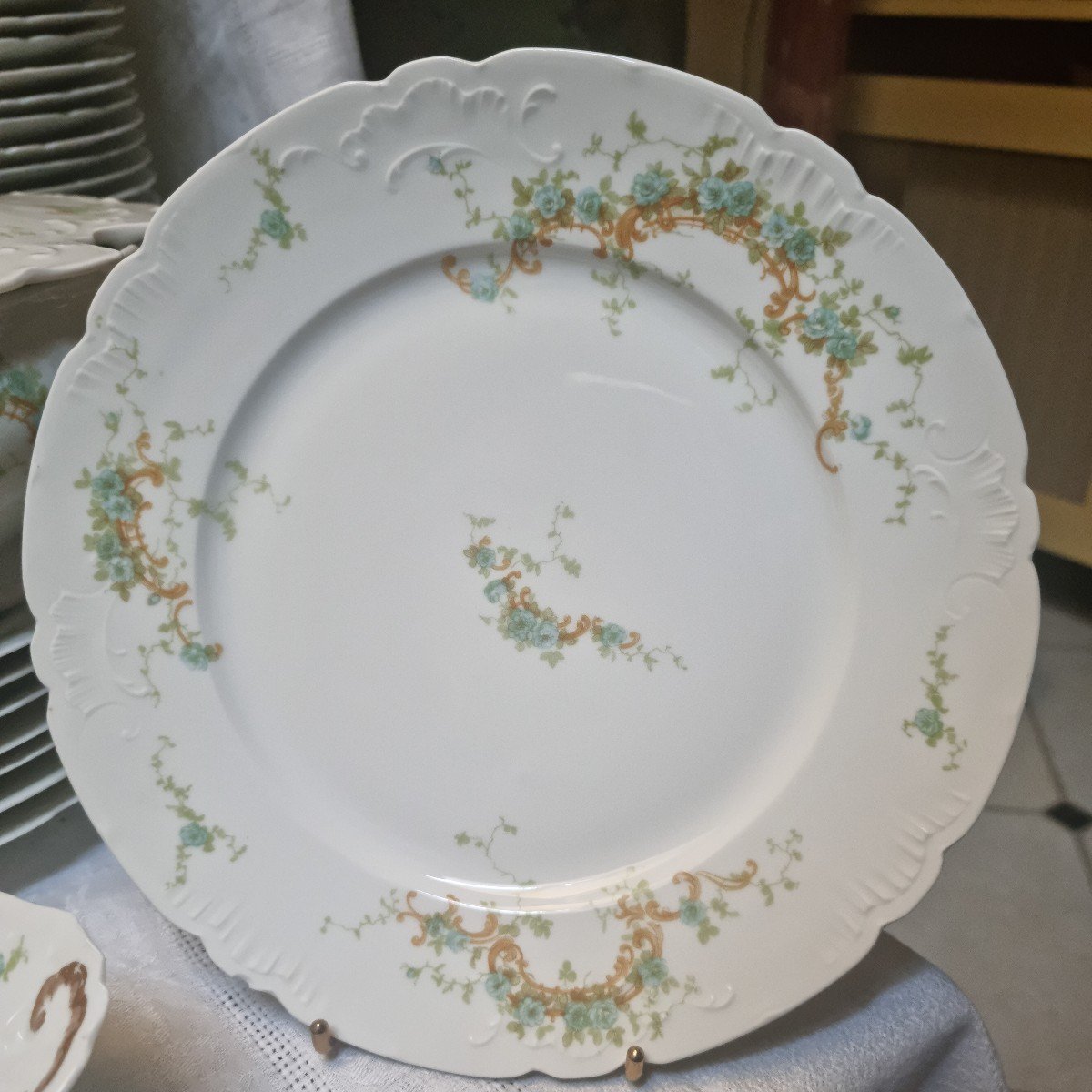 Important Service De Table Porcelaine De Limoges Par Pouyat Fin XIXème-photo-3