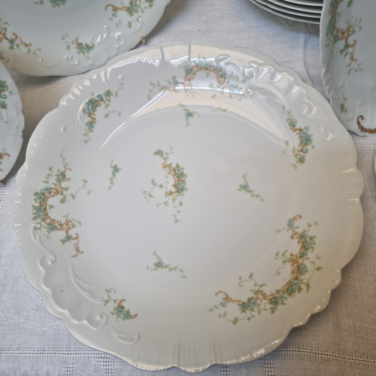 Important Service De Table Porcelaine De Limoges Par Pouyat Fin XIXème-photo-3