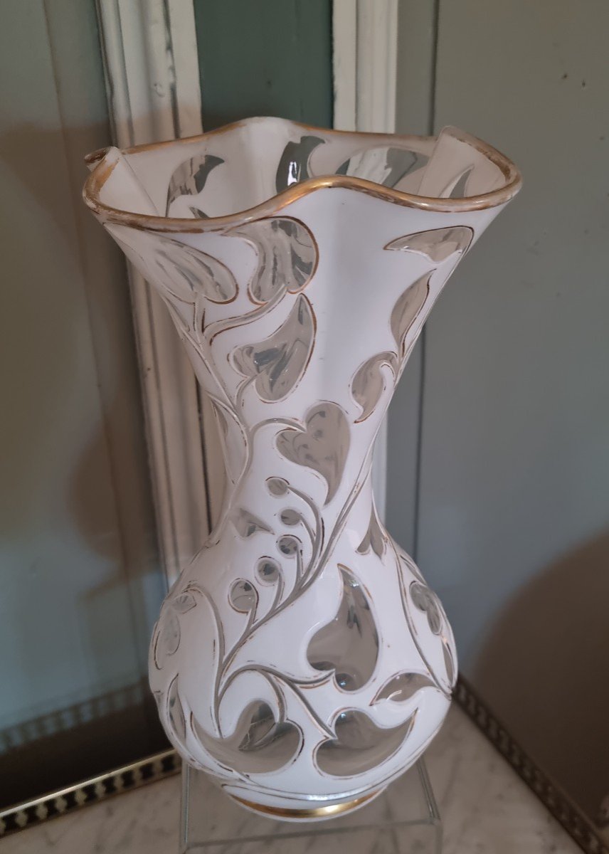 Vase En Overlay XIXème